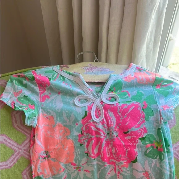 Lilly Pulitzer Girls Dress in Pink and Green - Picture 3 of 7